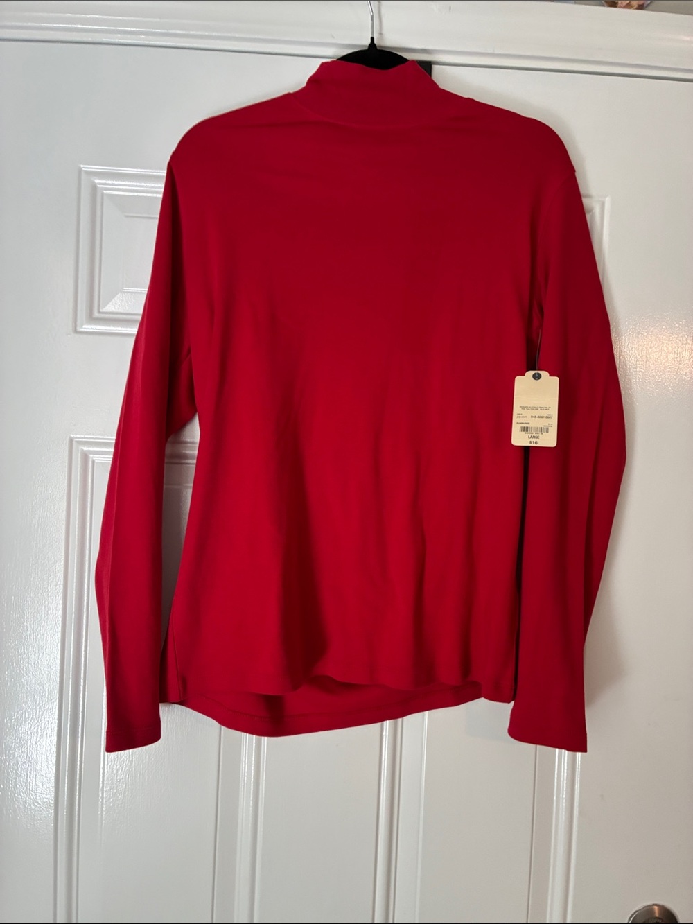 St. John's Bay Red Long-Sleeve Turtleneck Top
